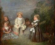 Jean antoine Watteau Happy Age. Golden Age Spain oil painting artist